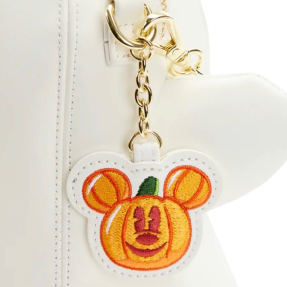 Loungefly Stitch Shoppe Mickey Mouse Glow Ghost Crossbody Bag - Picture 6 of 7